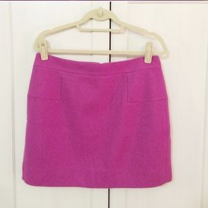 J.Crew Pink Wool Mini Skirt